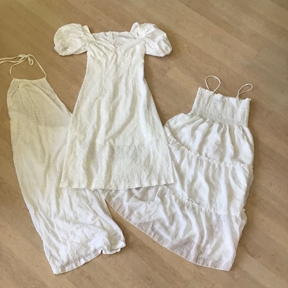 SHEIN 3 white dresses Bulk